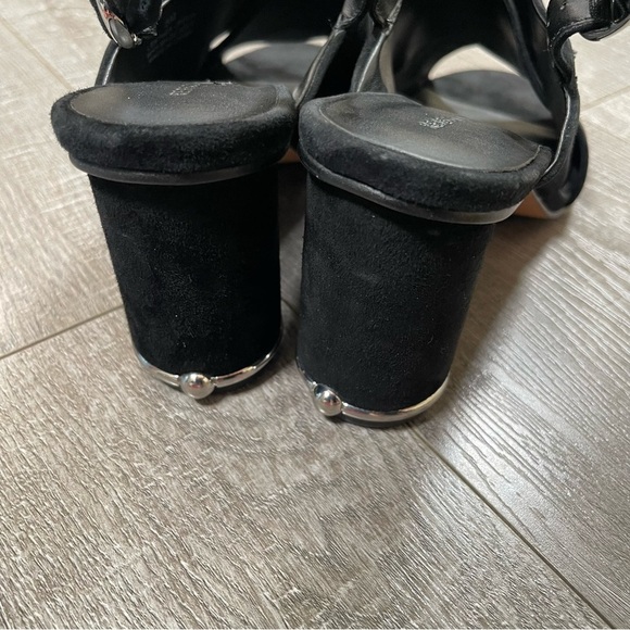 Rebecca Minkoff Black Heels Sandals cross cross Size 8 - Picture 4 of 8